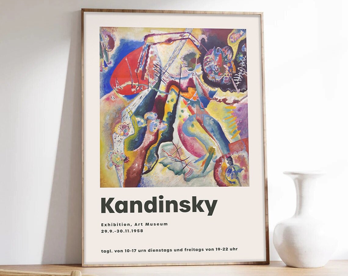 Kandinsky Red Spot Abstract Art Poster Print