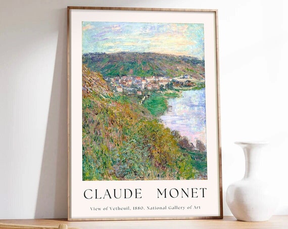 Monet Poster View Of Vetheuil 1880 Landscape Poster Art Print On Museum Quality Paper