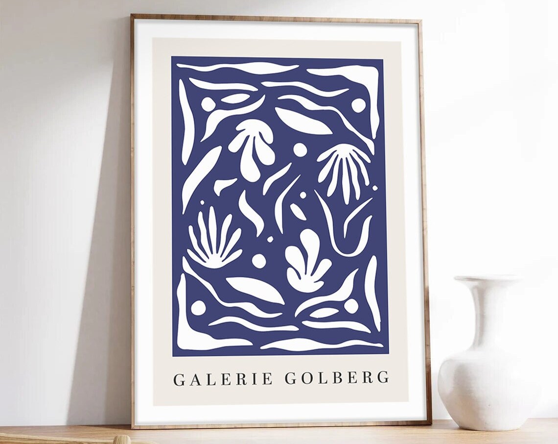 Matisse-Inspired Minimalist Abstract Art Print