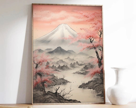 Japanese Poster Hokusai Mount Fuji Japanese Print Asian Wall Art Museum Quality Paper