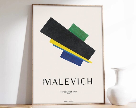 Kazimir Malevich Suprematist No 48 1915 Geometric Abstract Poster
