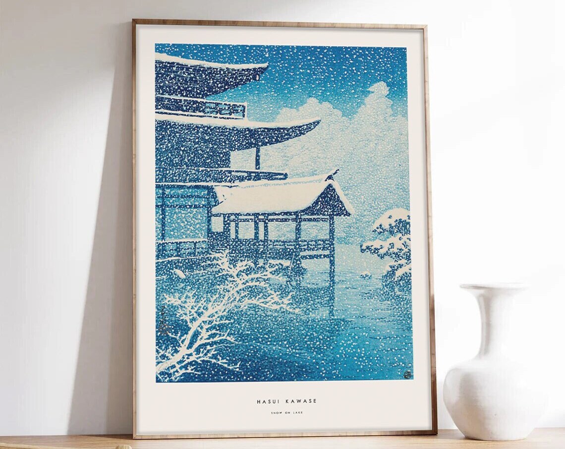 Hasui Kawase Japan Snow On Lake Poster