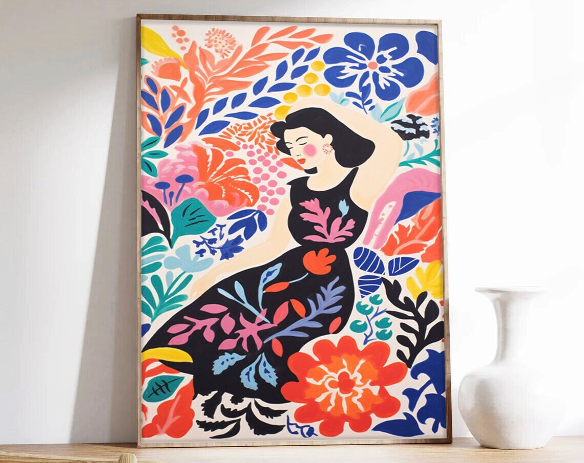 Matisse Sleeping Woman Art Print, Matisse-Inspired