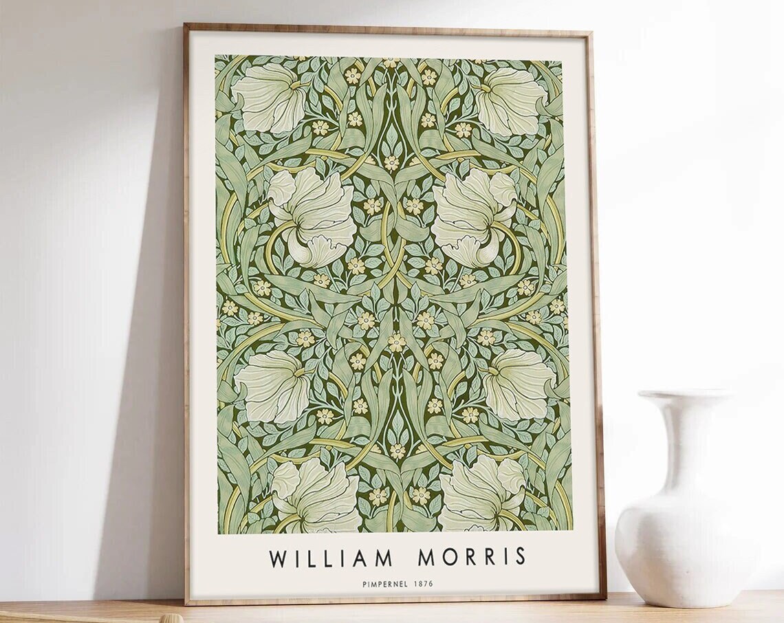 William Morris The Pimpernel Art Nouveau Poster