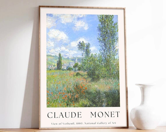 Monet Poster View Of Vetheuil 1880 Landscape Poster Art Print On Museum Quality Paper