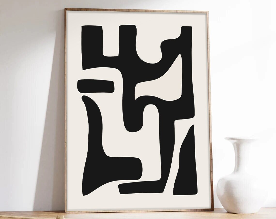 Minimalist Abstract Art Print, Modern Wall Decor