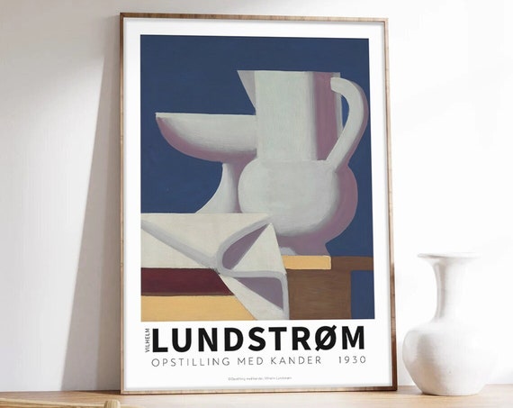 Lundstrom Poster Vilhelm Lundstrom Cubism Poster Modernism Exhibition Poster Museum Quality Art Printing On Paper