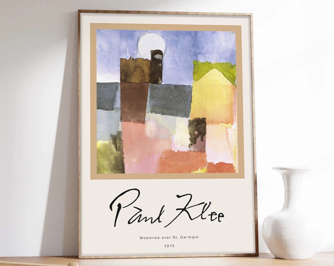 Paul Klee Moonrise Over St. Germain 1915 Watercolor Art Poster