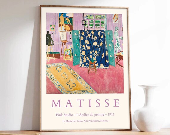 Henri Matisse Pink Studio 1911 Exhibition Poster with Interior Art