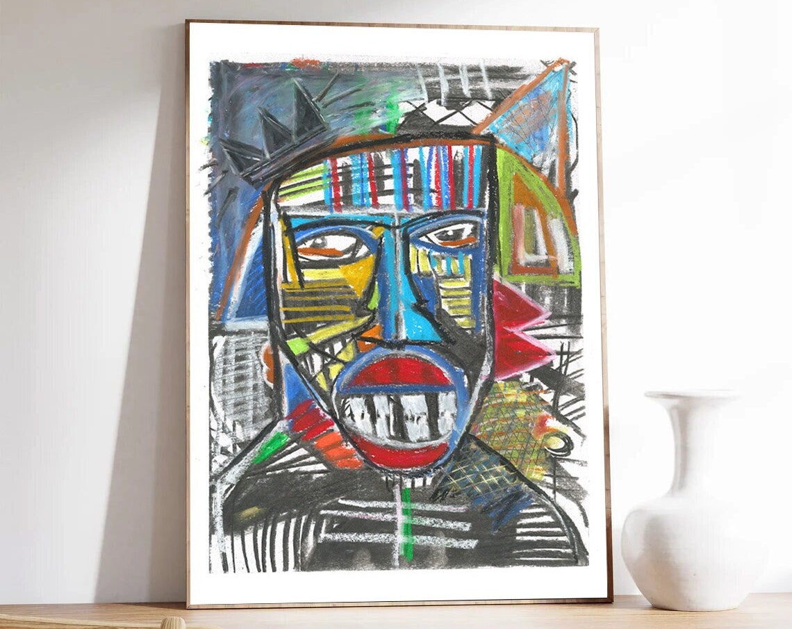 Whatchalookinat Grinning Street Art Face Urban Expression Poster - Image 2