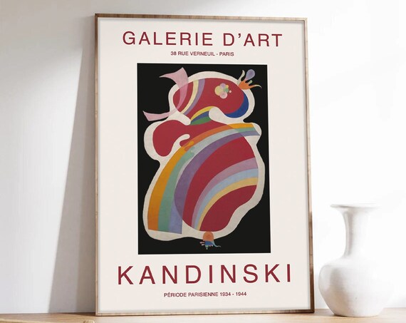 Kandinski Galerie D'Art Paris Colorful Abstract Exhibition Poster