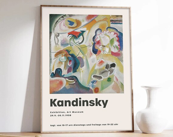 Kandinsky Exhibition 1958 Colorful Abstract Art Museum Poster
