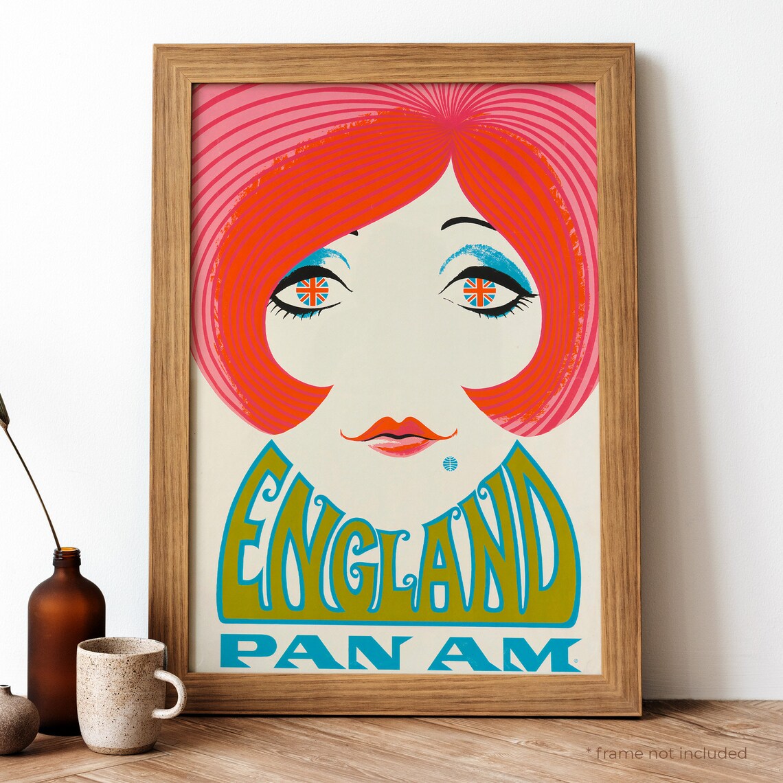 England Vintage Travel Poster, British Retro Print