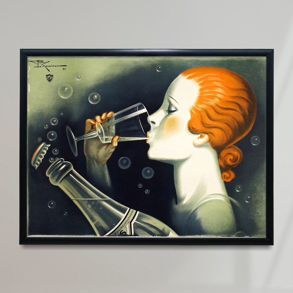 Water Source Verdier Vintage French Beverage Travel Poster