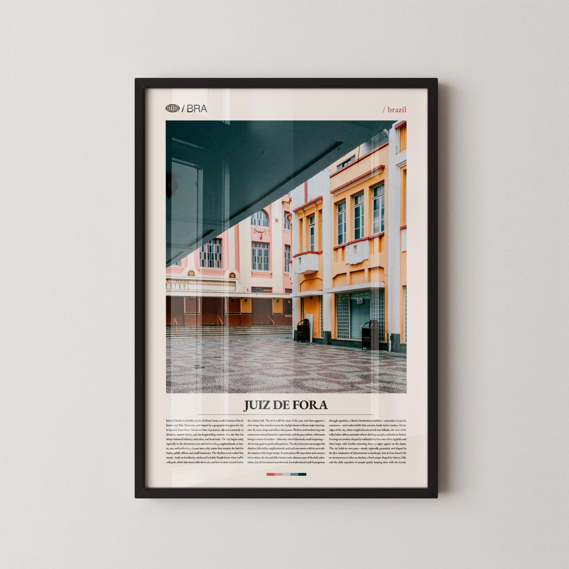 Juiz De Fora Brazil Cityscape Travel Poster Historic Streets