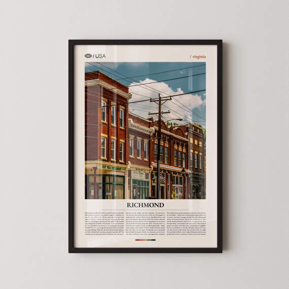 Richmond Virginia Brick Street Shops Bottom Title Photo Poster