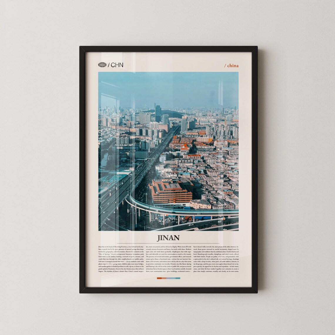 Jinan China Skyline Aerial Cityscape Travel Photography Poster