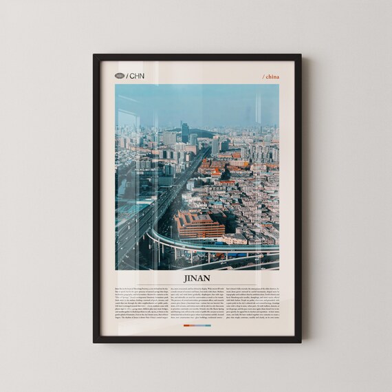 Jinan China Skyline Aerial Cityscape Travel Photography Poster