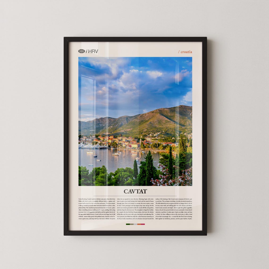 Cavtat Croatia Seaside Town Adriatic Coast Photography Poster