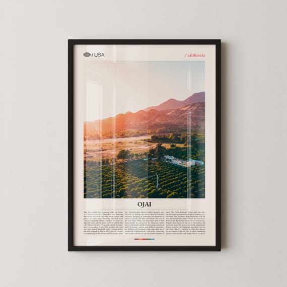 Ojai Print Wall Art Poster Photo Valley Los Padres National Forest Meadows Preserve Meditation