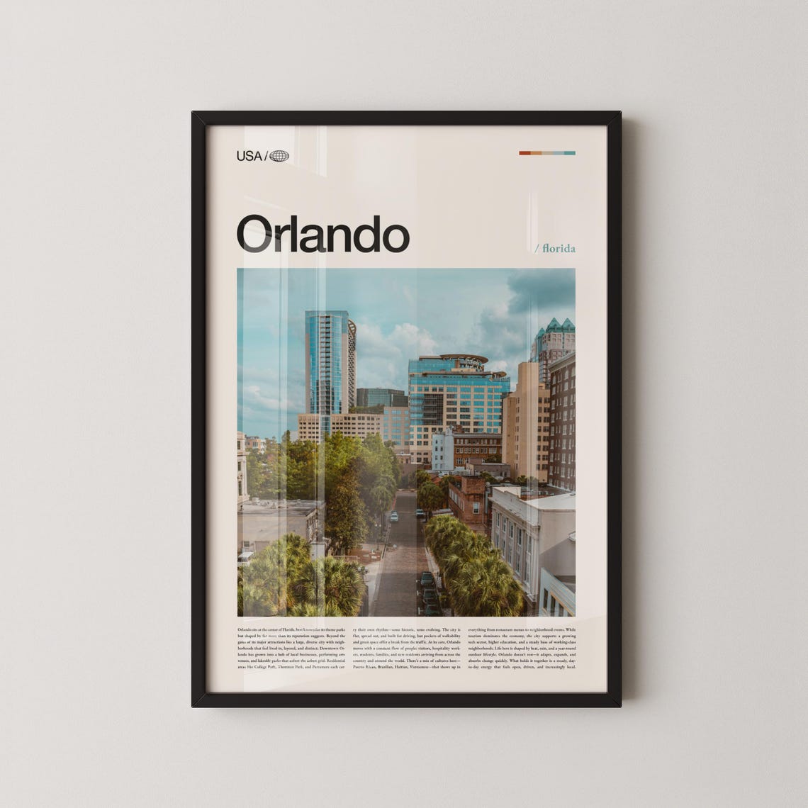 Orlando Eye Ferris Wheel Sunny Blue Sky Florida Attraction Poster