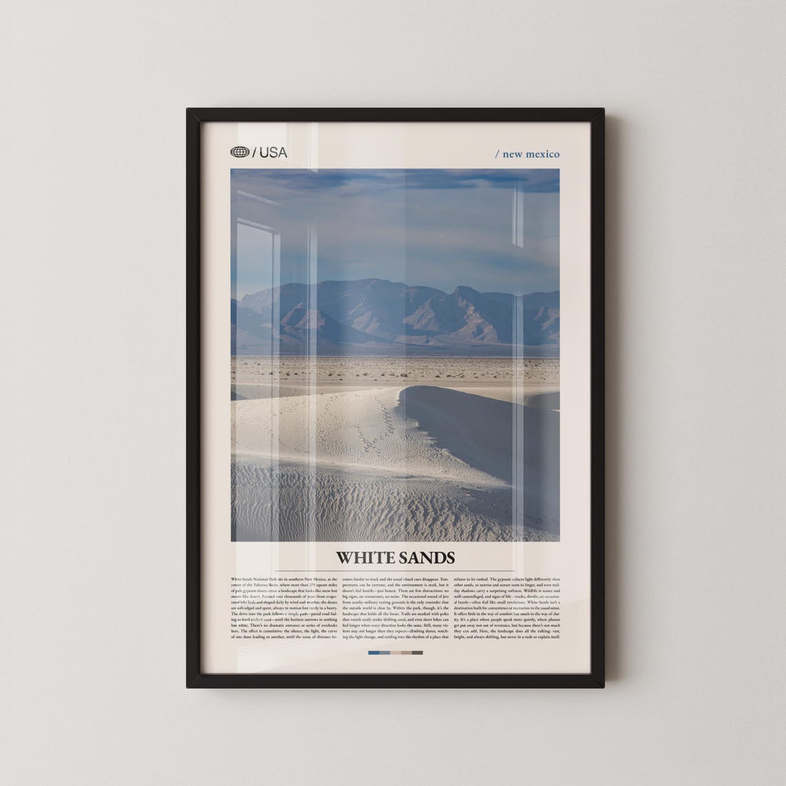 White Sands New Mexico Gypsum Dunes Desert Scenic Photo Poster