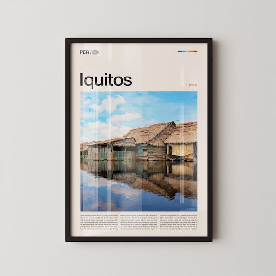 Iquitos Peru Amazon River Stilt Houses Water Photography Poster