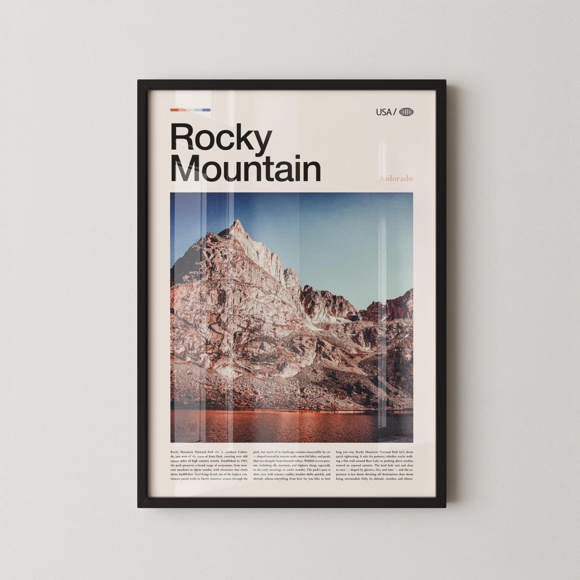 Rocky Mountain National Park Rugged Peak Alpine Travel Poster