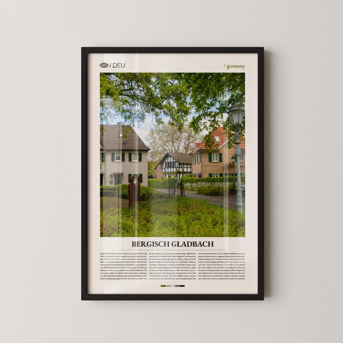 Bergisch Gladbach Germany Village Photography Travel Wall Decor Poster