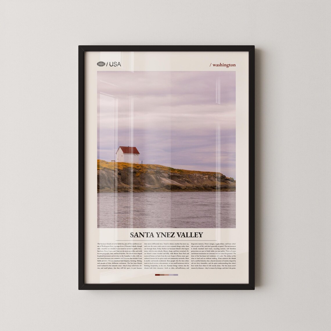 Santa Ynez Valley Lighthouse Coastal Washington USA Travel Poster