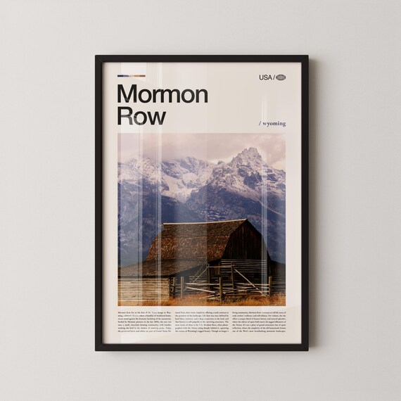 Mormon Row Wyoming Historic Barn Teton Mountain Photo Poster