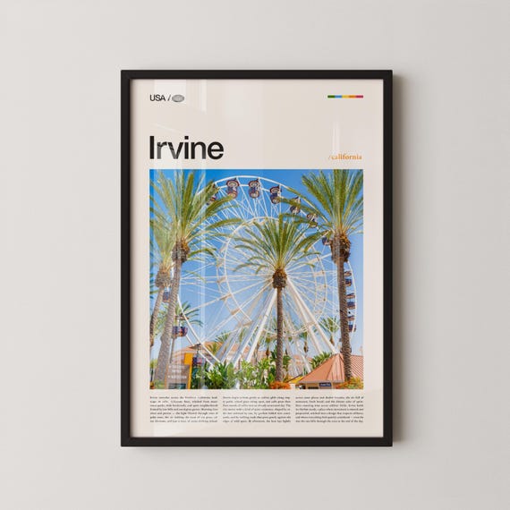 Irvine Print Wall Art Poster Photo Orange County Great Park Spectrum Center Bommer Canyon