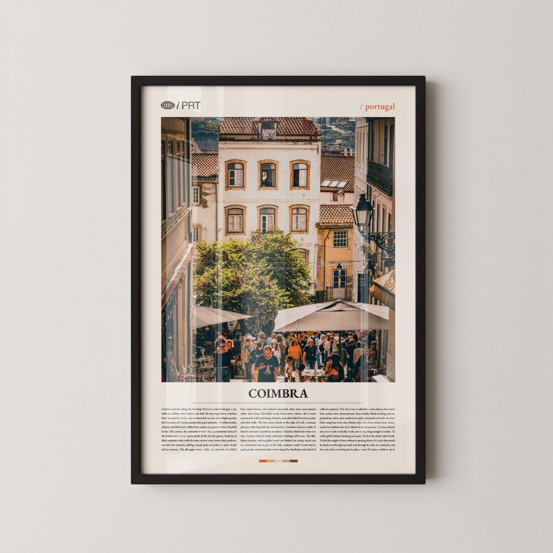 Coimbra Portugal Historic Old Town Riverside Cityscape Poster