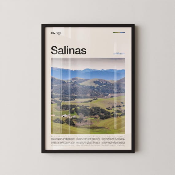 Salinas Print Wall Art Poster Photo National Steinbeck Center Pinnacles Park River