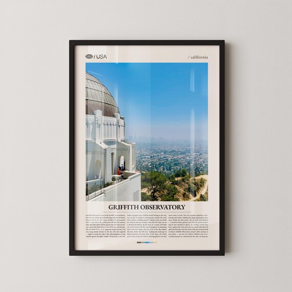 Griffith Observatory Dome Architecture Los Angeles California Poster