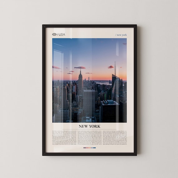 New York City Skyline at Sunset with Empire State Building Poster