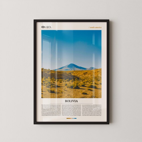 Bolivia Print Wall Art Poster South America Landscape Photography Andean Highlands Decor