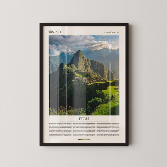 Peru Print Wall Art Poster South America Landscape Photography Andes Mountains Decor