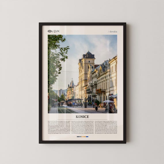 Kosice Slovakia Wall Art Historic Cityscape And Gothic Cathedral Print Koice Poster Scenic Eastern Europe Photography Urban Decor