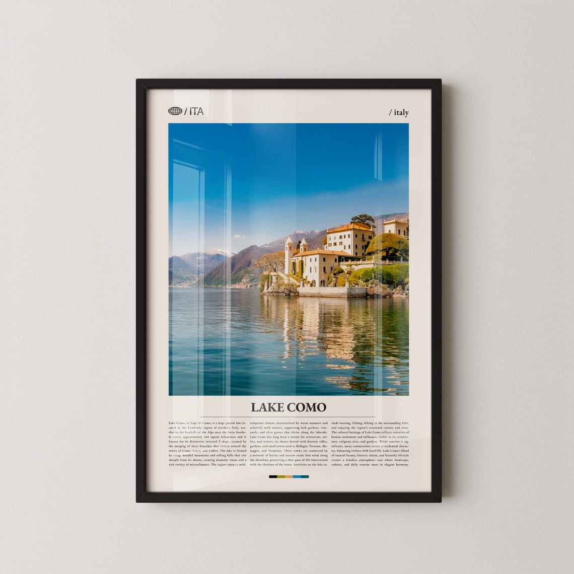 Lake Como Lakeside Villa Editorial Travel Photography Poster