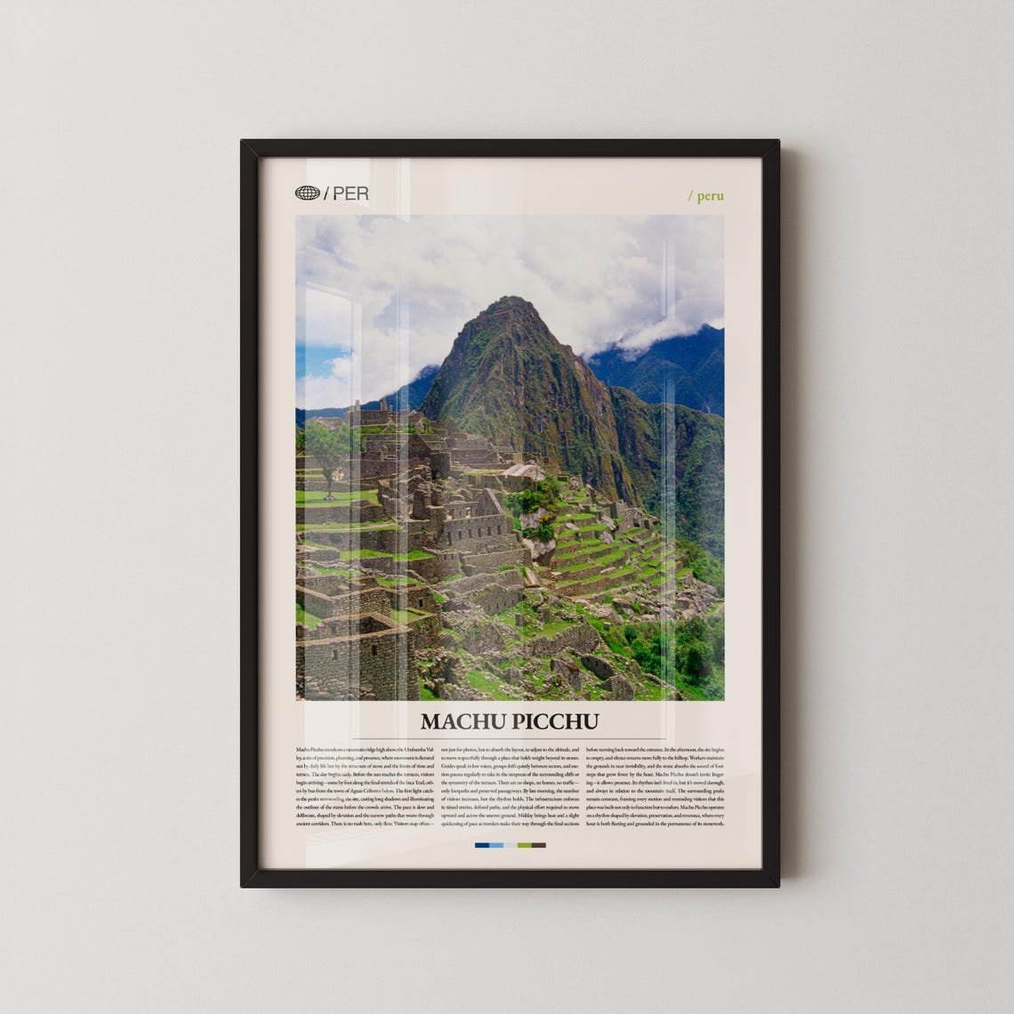 Machu Picchu Peru Ancient Inca Ruins Photography Poster Heritage Site