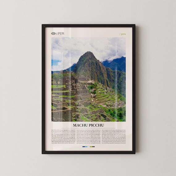 Machu Picchu Peru Ancient Inca Ruins Photography Poster Heritage Site