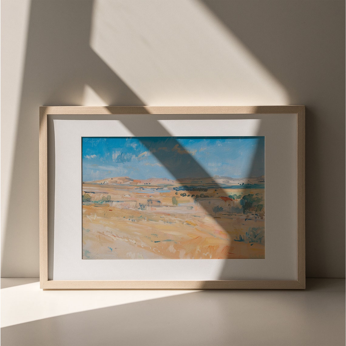 Colorful Impressionist Summer Field Pastel Landscape Painting Print - Image 2