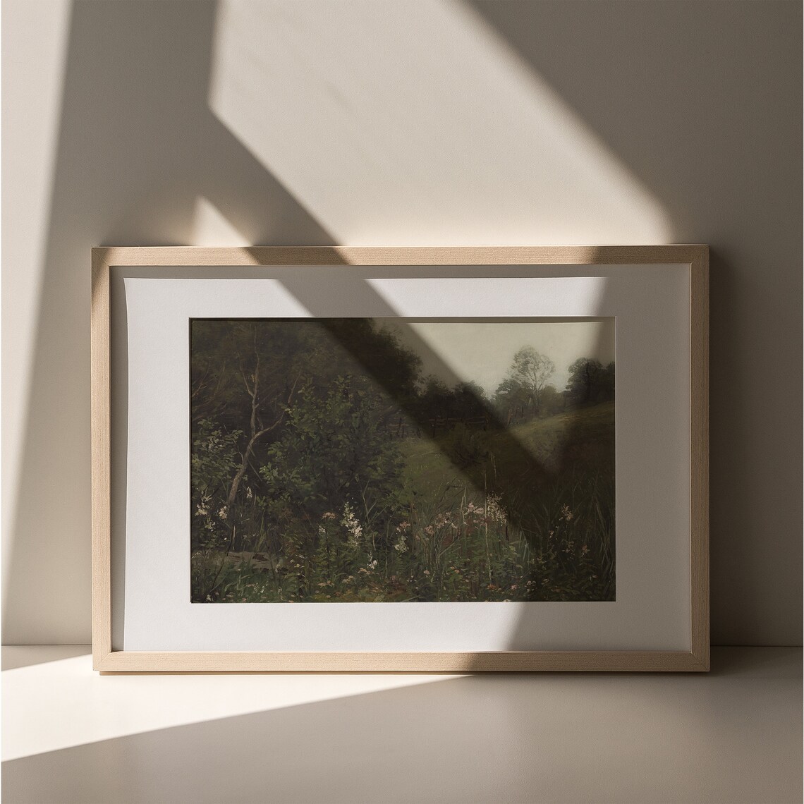 Wildflower Meadow Vintage Landscape Painting Summer Farmhouse Print - Image 5
