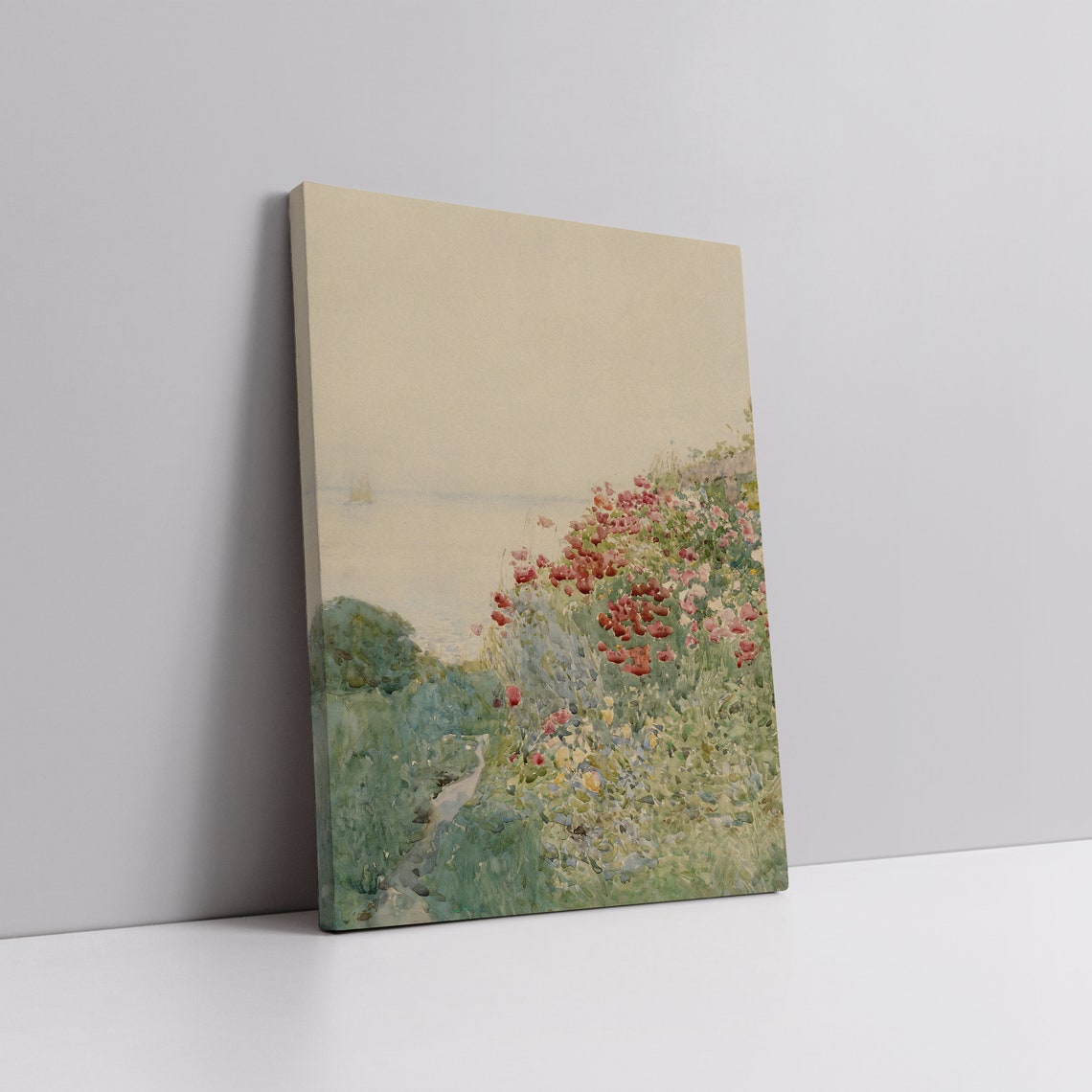 Vintage Floral Landscape Print Antique Poppy Field Painting French Country Spring Dcor Wildflower Meadow Farmhouse - Image 4