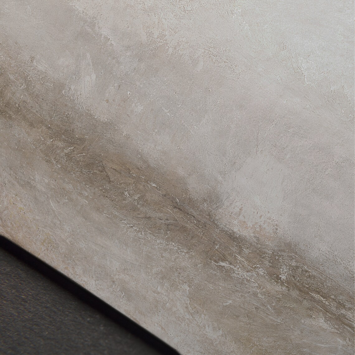Soft Neutral Beige Abstract Seascape Textured Misty Ocean Painting Poster - Image 3