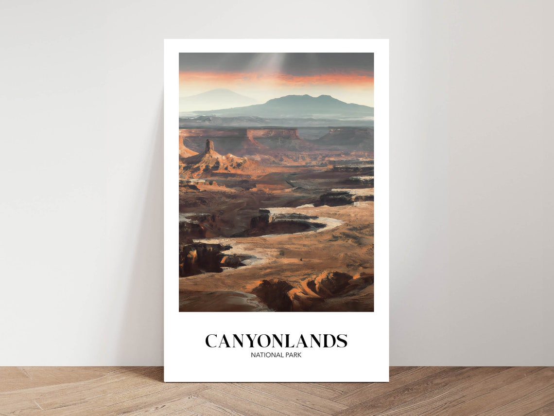 Canyonlands National Park Desert Sunset Red Canyon View Poster - Image 2