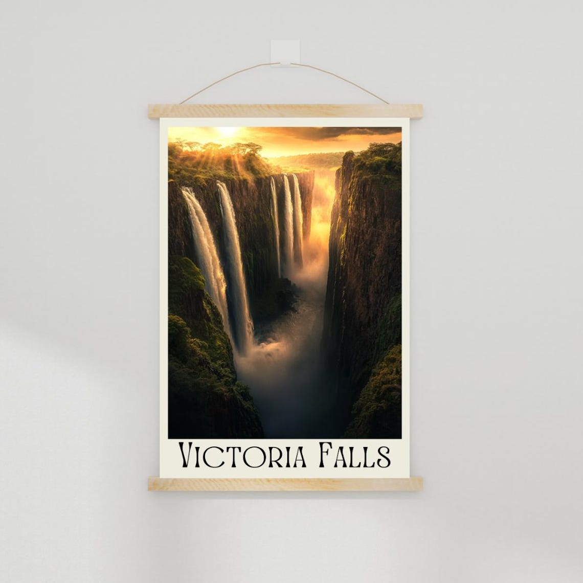 Victoria Falls Poster with Sunset Gorge and Misty Waterfalls - Image 2