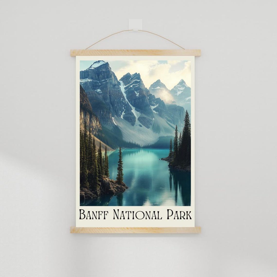 Banff National Park Canada Poster with Turquoise Lake and Peaks - Image 2