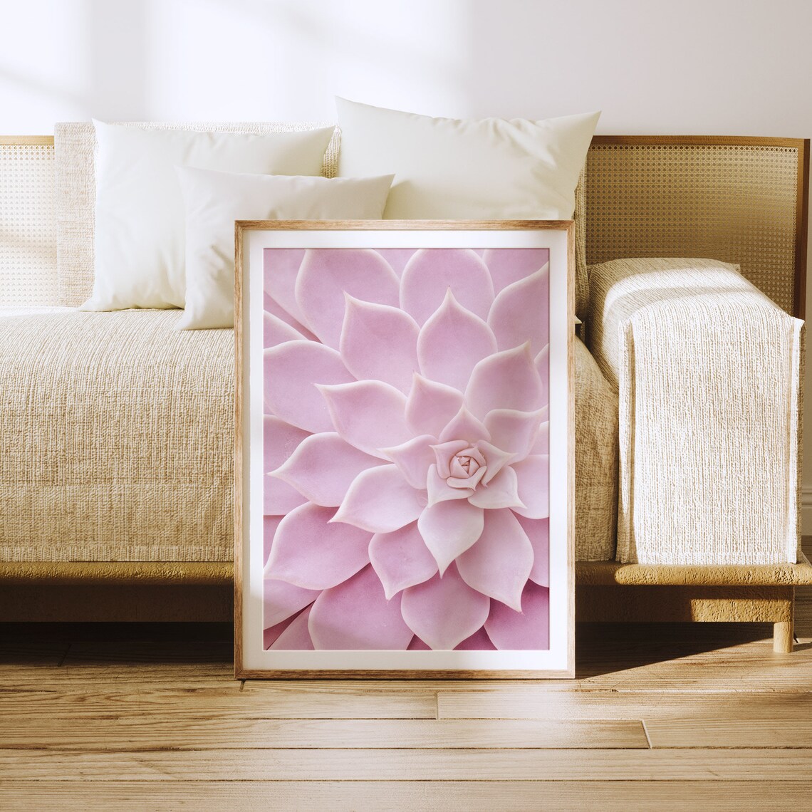 Pink Cactus Botanical Wall Art Print, Nature Decor - Image 3